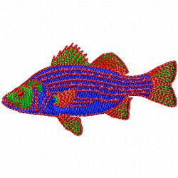 Fishes Embroidery Design 12 Fishes Embroidery Design 12